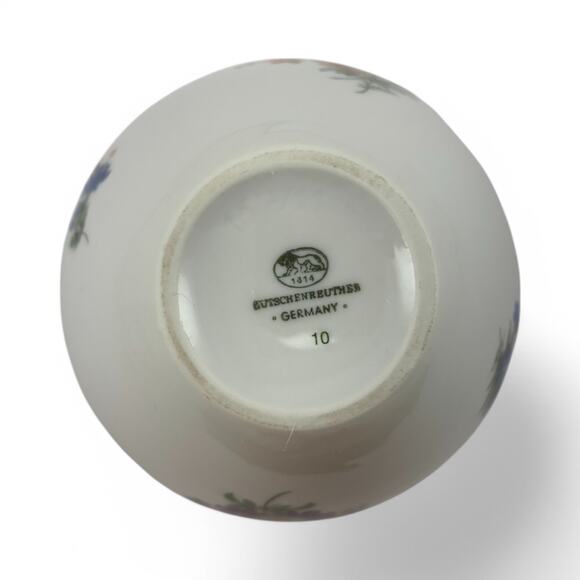 Vintage 1960s Hutschenreuther Germany Small Floral Porcelain Vase Hand-Painted - Picture 5 of 7